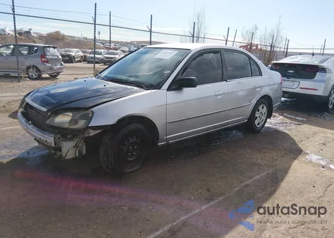 2002 Honda Civic Lx из США, поврежденный, VIN 1HGES16562L036447